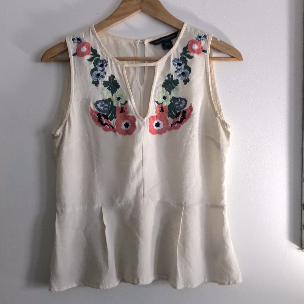 Embroidered Empire Waist Shirt